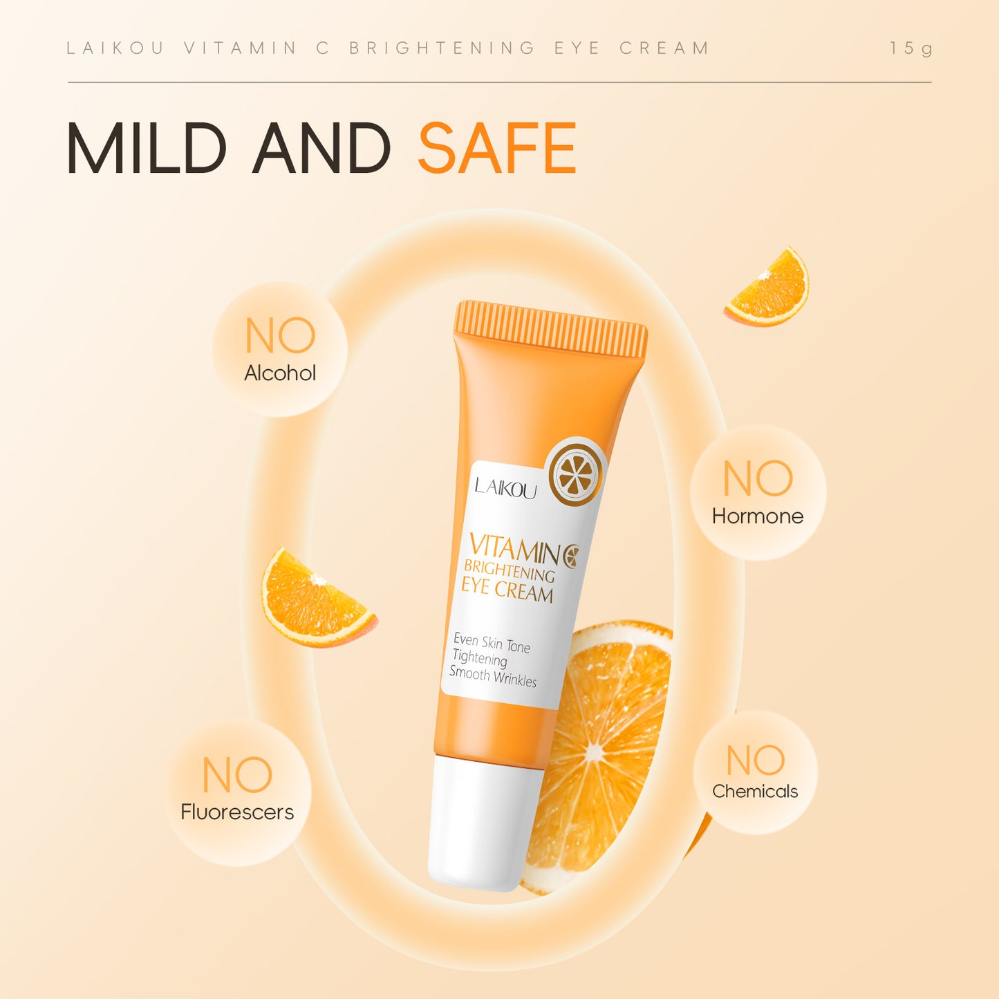 Vitamin C Eye Cream 15g Moisturizing Skin Care for Around Eyes