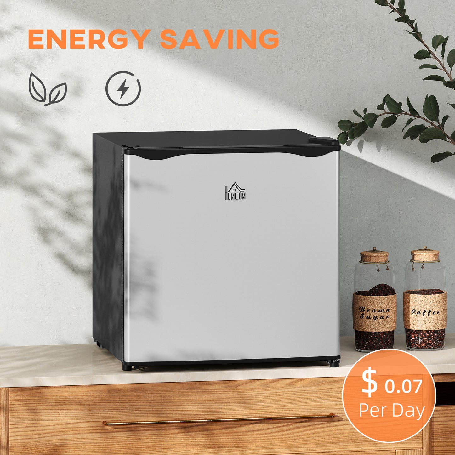 1.1 Cu.Ft Compact Countertop Freezer - Silver, Removable Shelves, Energy Efficient