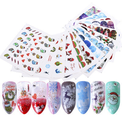 Colorful Butterfly Fruit Lace Nail Watermark Stickers - Assorted Designs