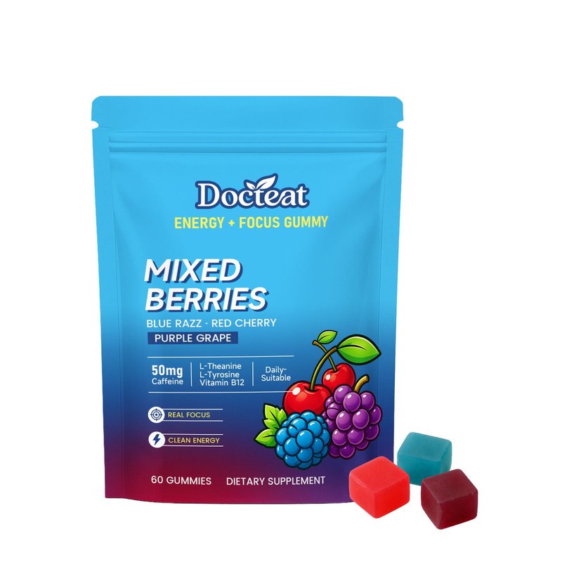 Caffeine & L-Theanine Focus Gummies - 60 Count