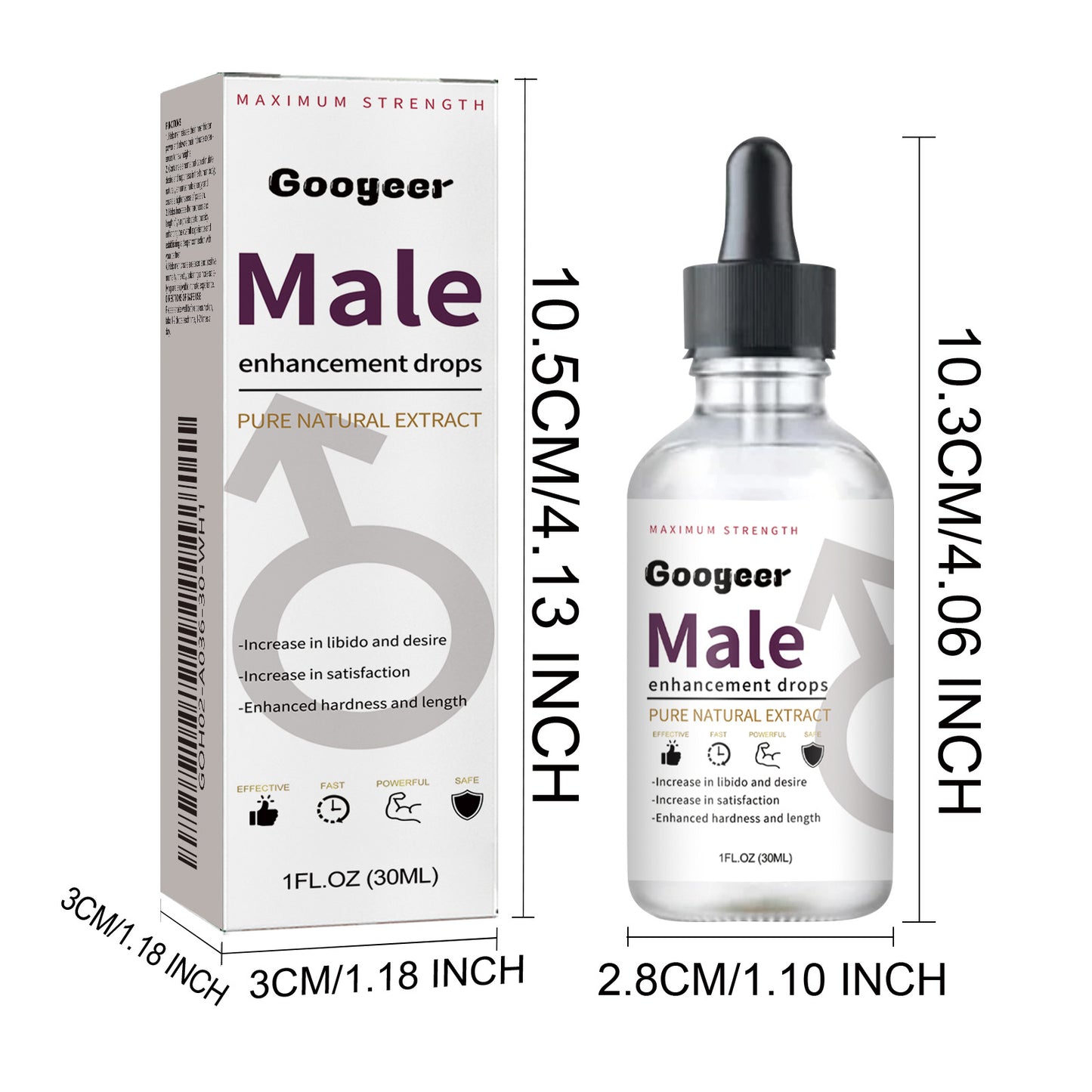 Natural Male Vitality Drops - Maca & Epimedium Herbal Extract - 30ml