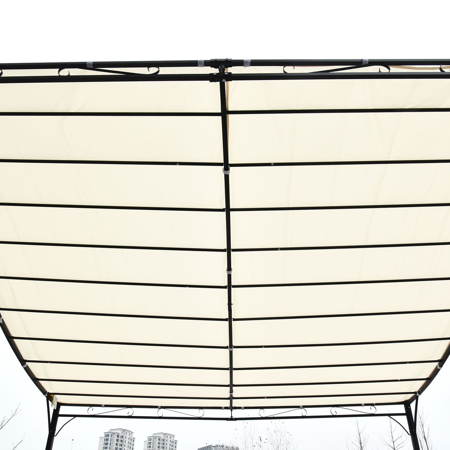 10' x 13' Outdoor Pergola Canopy - Weather-Resistant Cream White