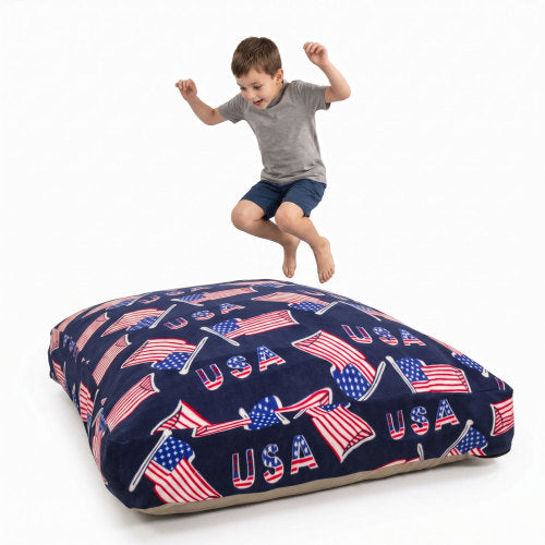 Sensory Crash Pad for Kids & Adults - Removable, Washable, Foam Blocks, Non-Slip, 60" x 60"