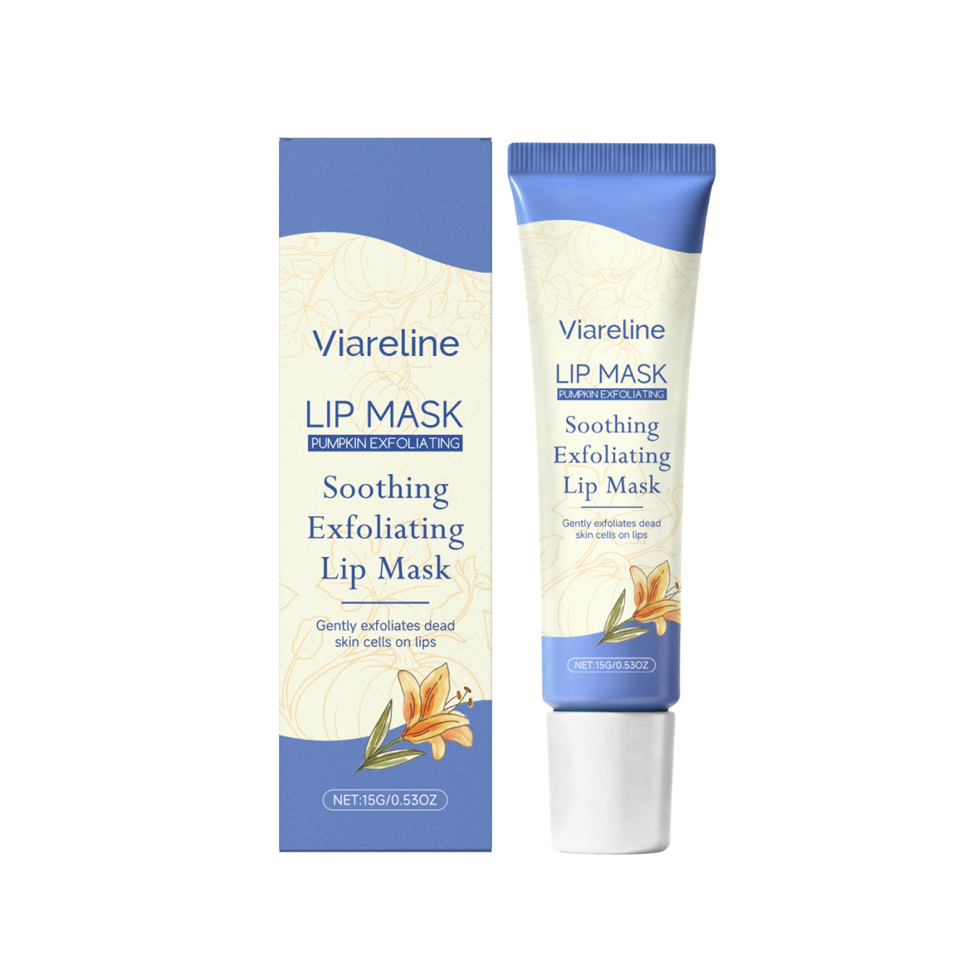 Pumpkin Exfoliating Lip Mask 15g Natural Lip Care Treatment for Soft, Smooth Lips