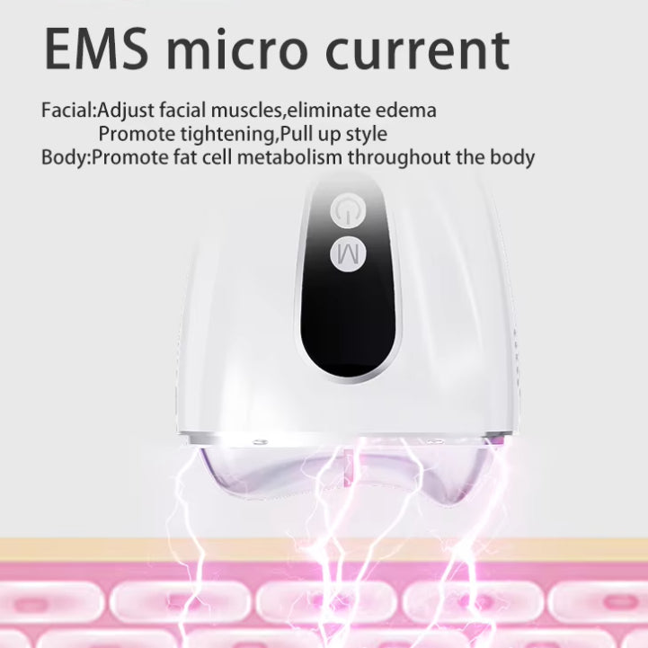 Cold Compress Facial Massager with Display Screen for Home Use - Wrinkle & Skin Rejuvenation