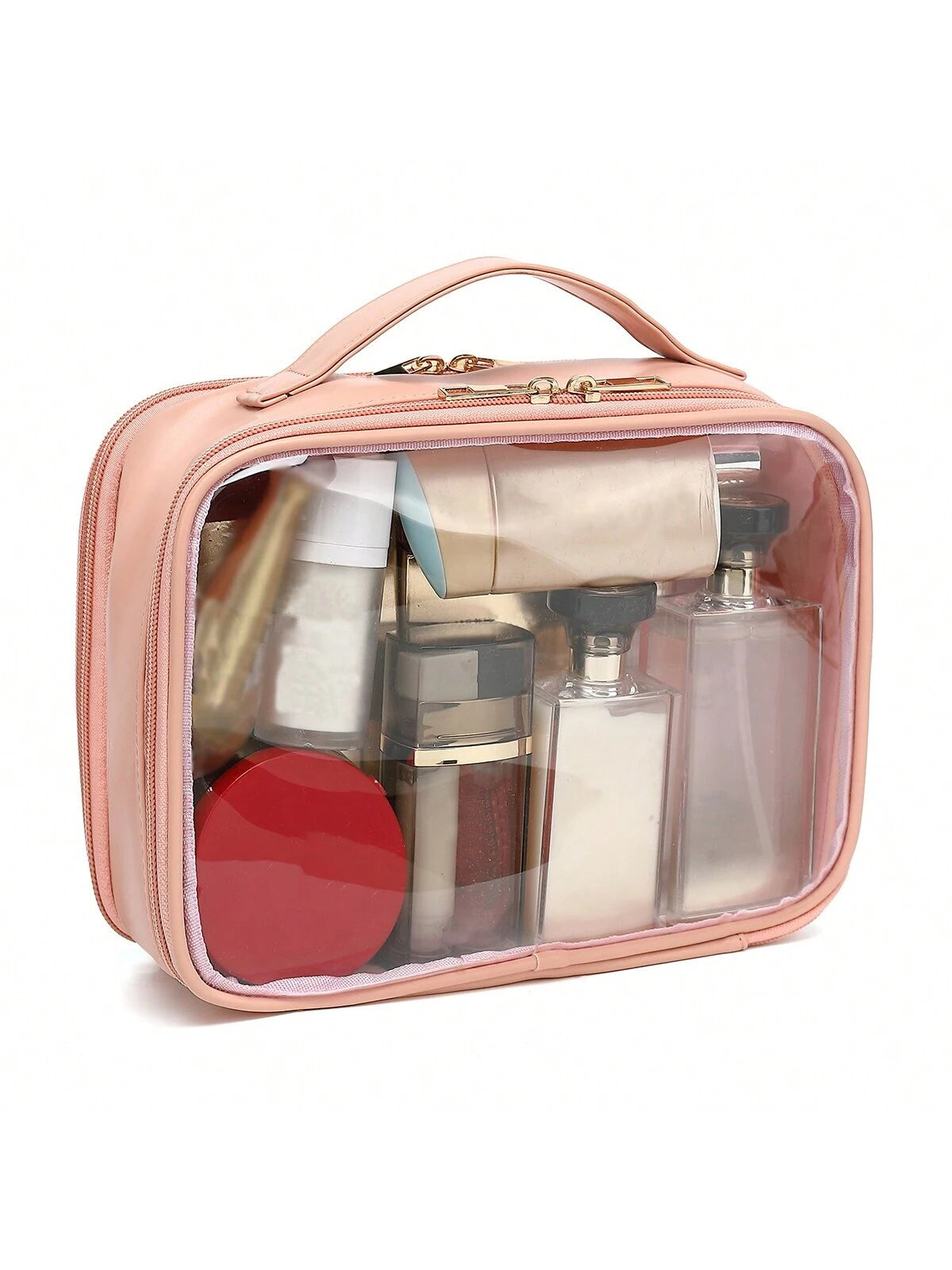 Clear Makeup Bag For Women, Cosmetic Travel Toiletry Bags Organizer