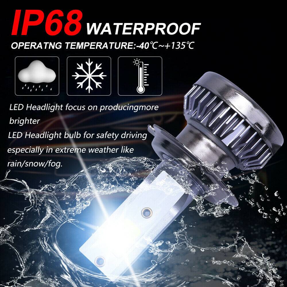 H7 LED Headlight Bulb Kit 8000K Blue High Low Beam 26000LM for Vehicles