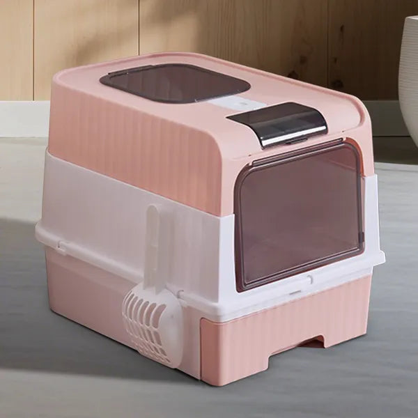Automatic Cat Litter Box with Hands-Free & Silent Design for Multi-Cat Homes