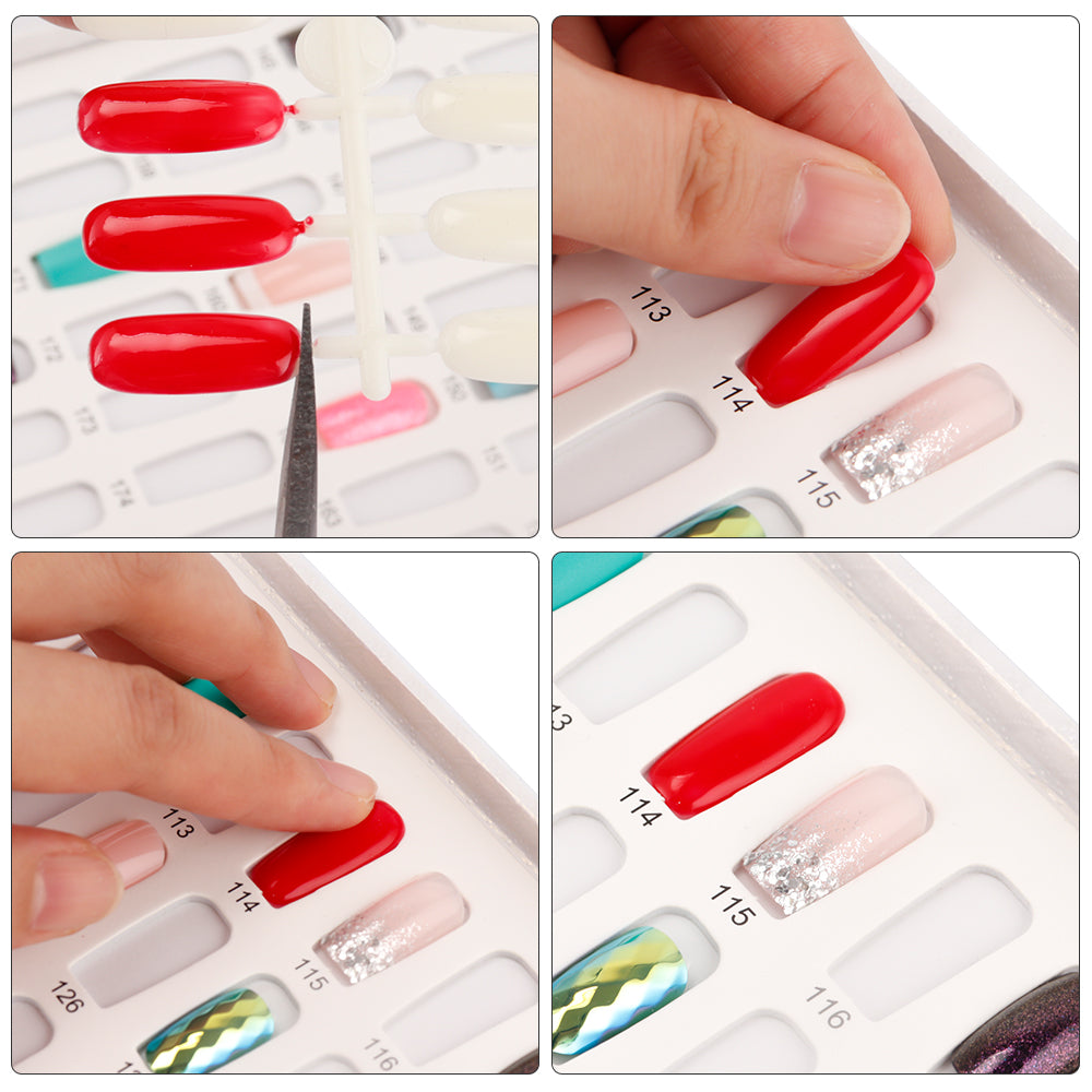Nail Polish Color Card Book - 216 Colors