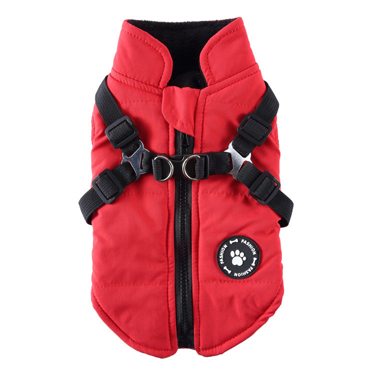 Pet Clothing Sets Cotton-Padded Chest Strap Jacket for Dogs & Cats