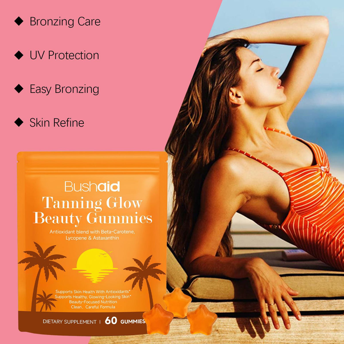 Tanning Gummy Candy - 60 Gummies
