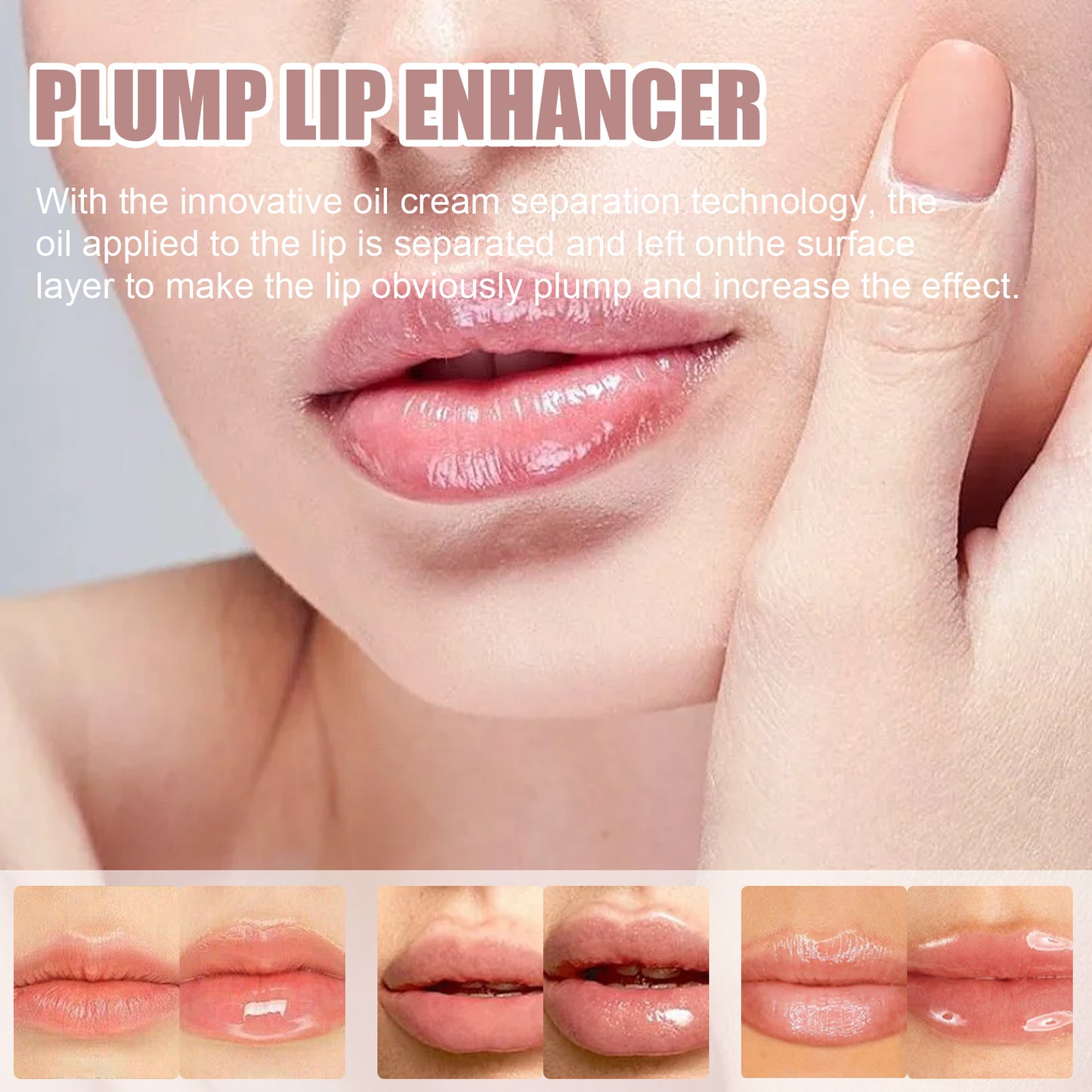 Day & Night Lip Plumping Serum - Moisturizing Vitamin E Lip Treatment