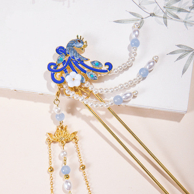 Vintage Flower Hairpin Set - Alloy Hair Accessory
