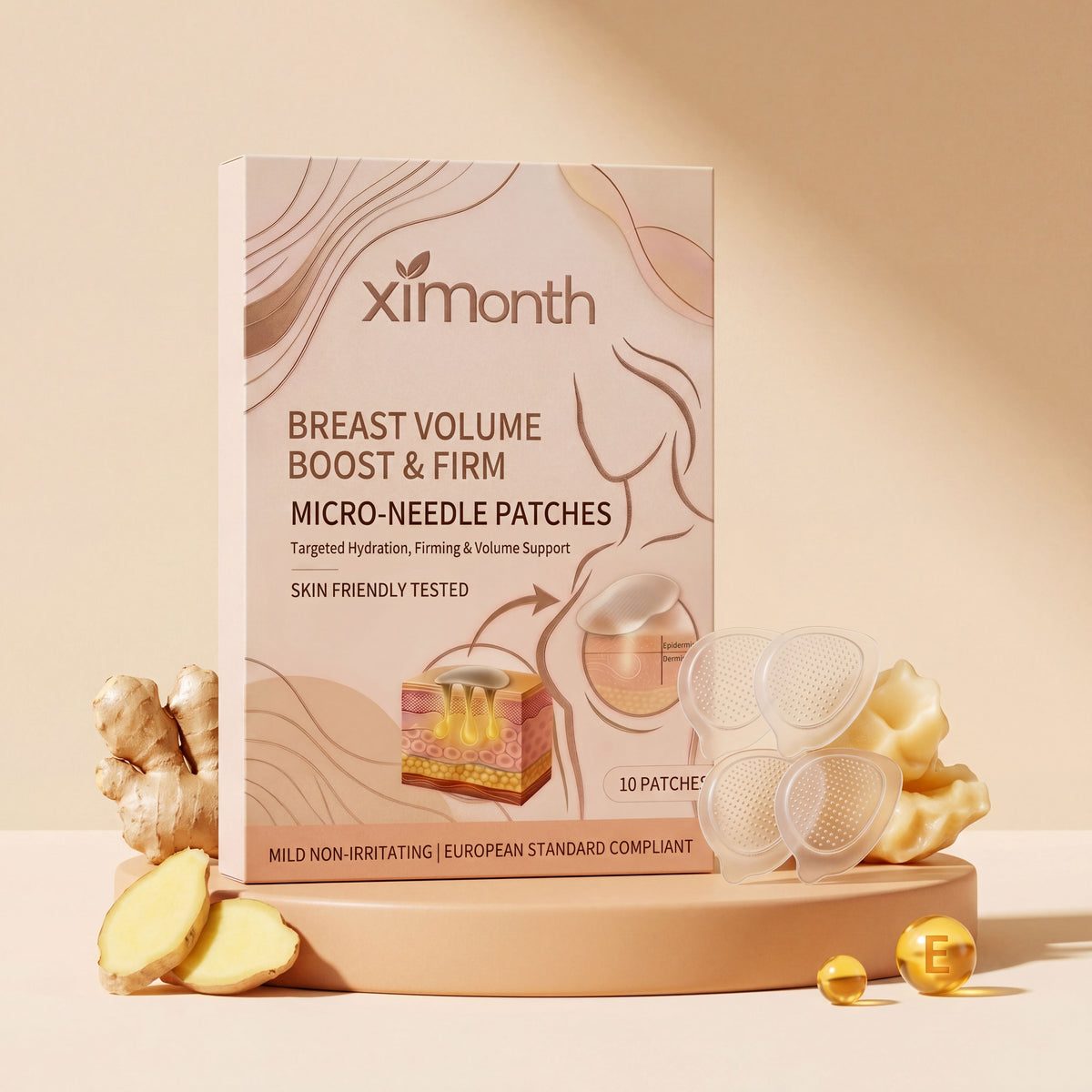 Breast Enhancement Microneedle Patch, 10 Pieces Per Pack
