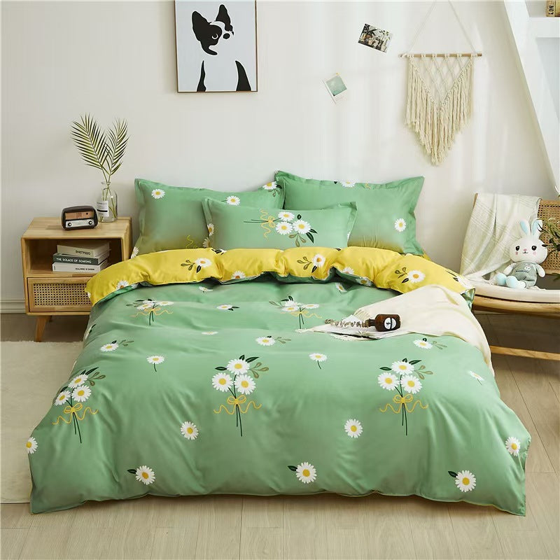 Four-Piece Bedding Set with Pillowcases and Quilt Cover - Multiple Sizes & Patterns