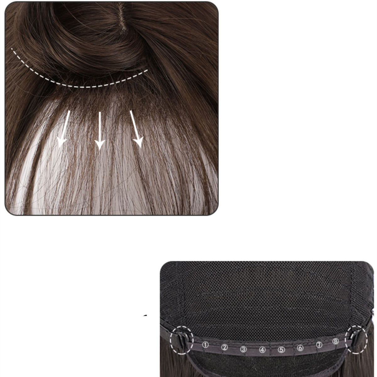 Long Straight Synthetic Wig - 60cm Hair Net