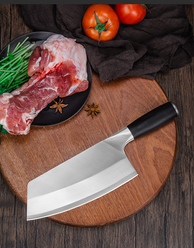 Chef's Kitchen Knife with Wooden Handle and Stainless Steel Blade - Gift Box Included