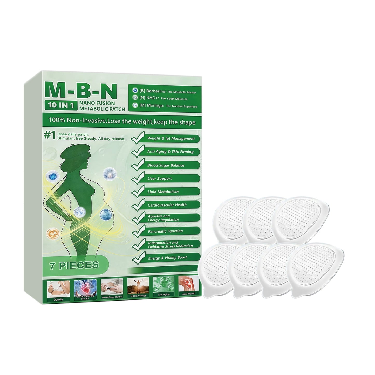 Micro-Needle Body Care Patches - 7 Pack for Skin Renewal and Rejuvenation