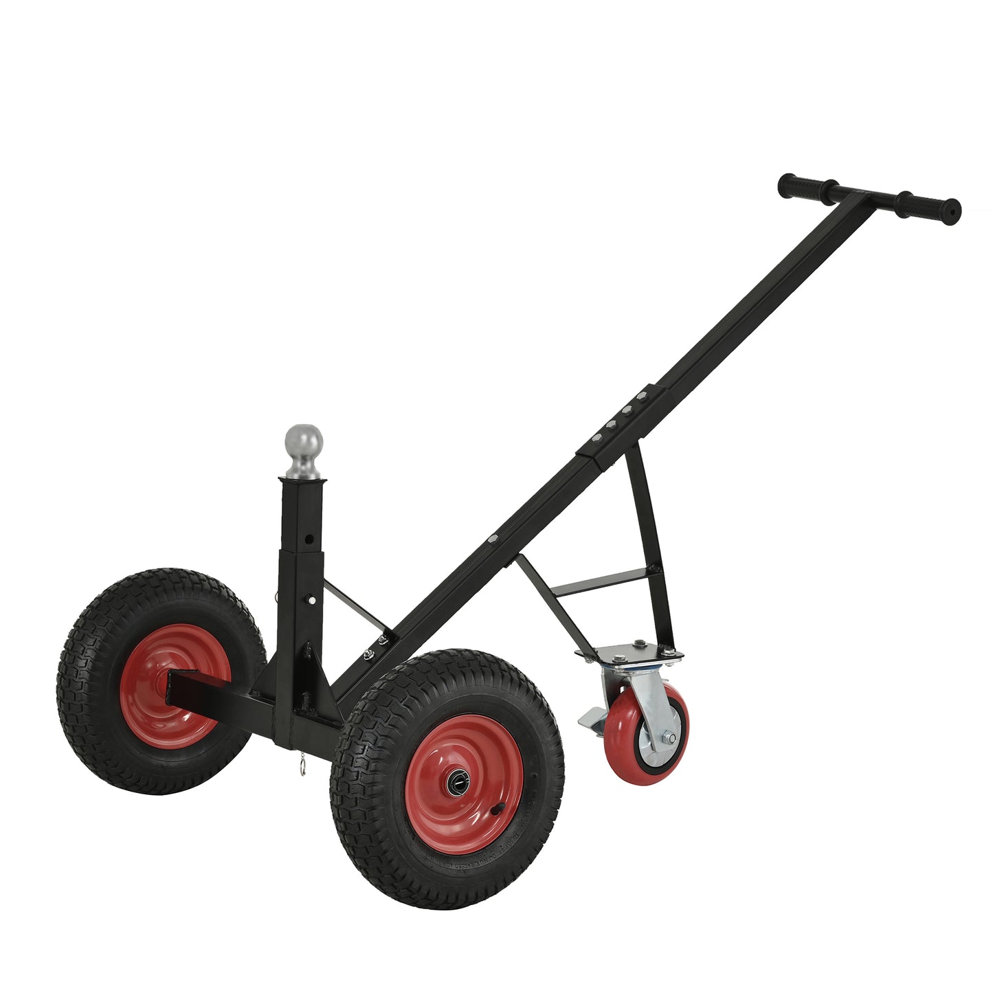 Heavy Duty Tri-Wheel Trailer Dolly - 800lbs Capacity, 18-25" Height
