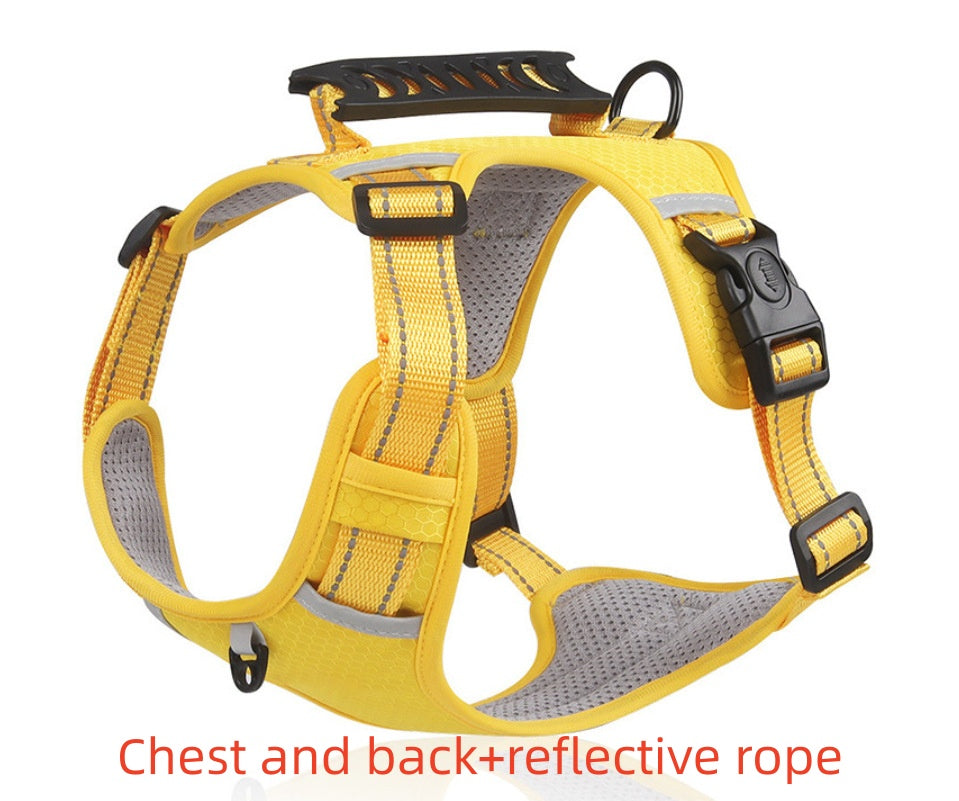 No Pull Breathable Reflective Dog Harness with Adjustable Size and Color Options