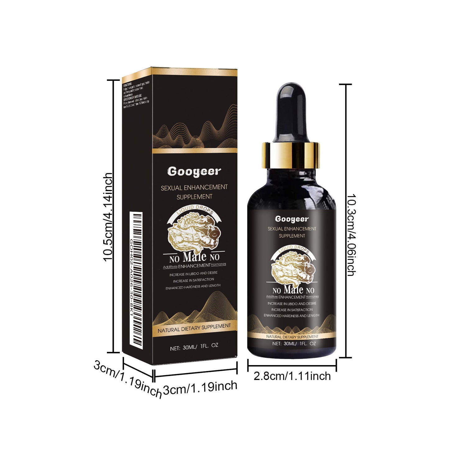 Natural Male Vitality Support Drops - Maca & Epimedium Extract, 30ml