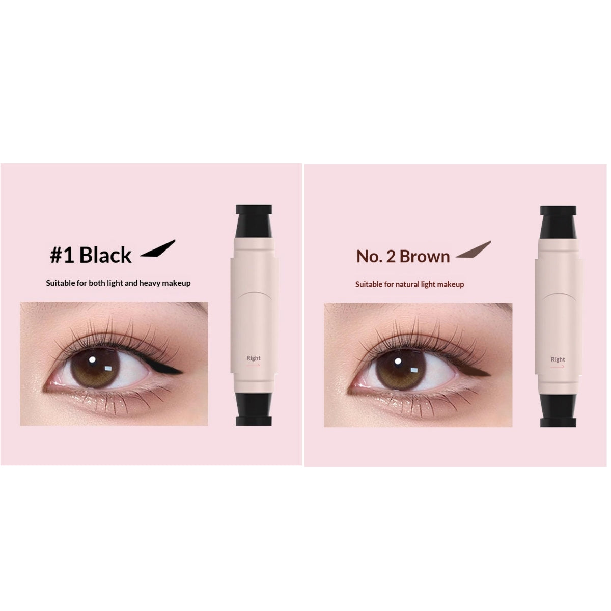 Waterproof Dual-Head Eyeliner Pen - All-in-One Liquid & Pencil Makeup