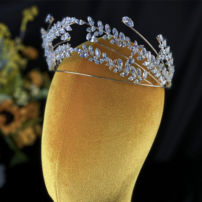 Vintage Crown Bridal Tiara Headpiece - Silver