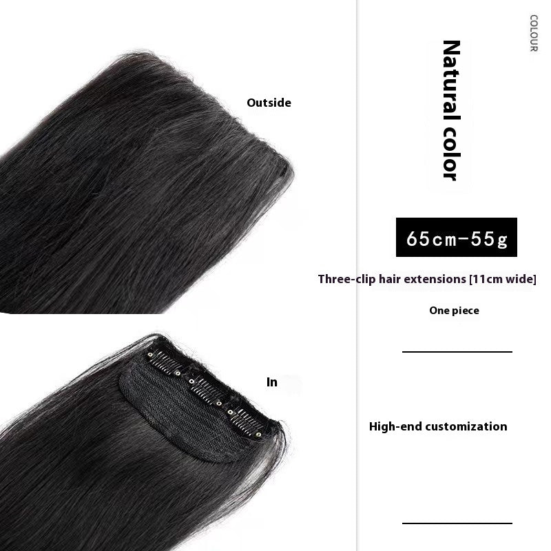Handmade Human Hair Wig - Natural Straight