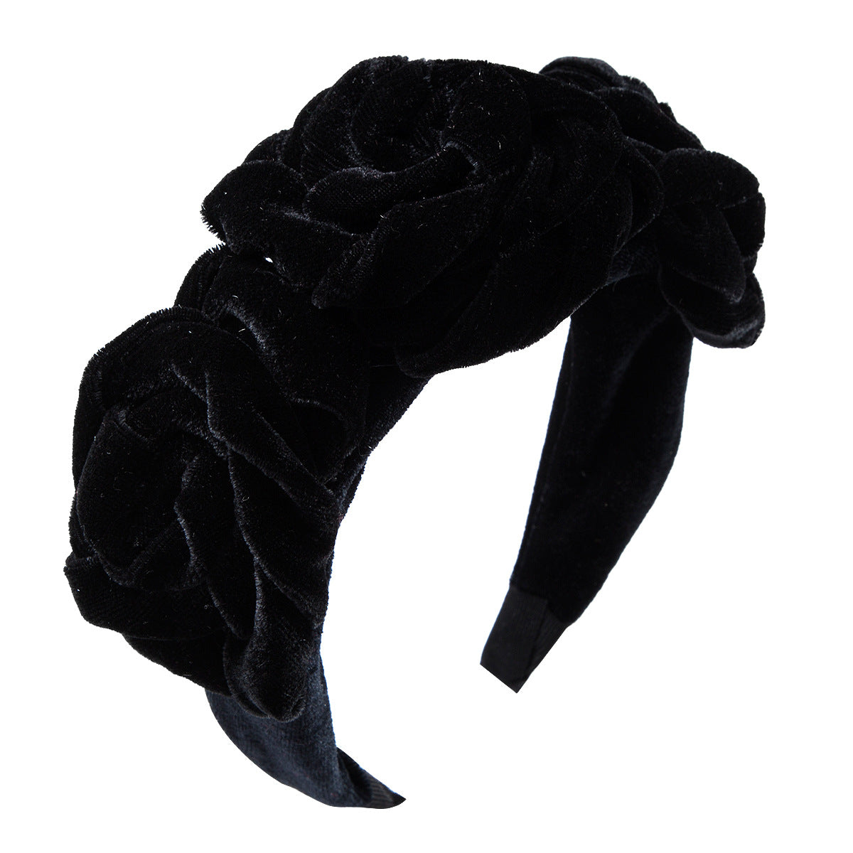 Gold Velvet Flower Headband
