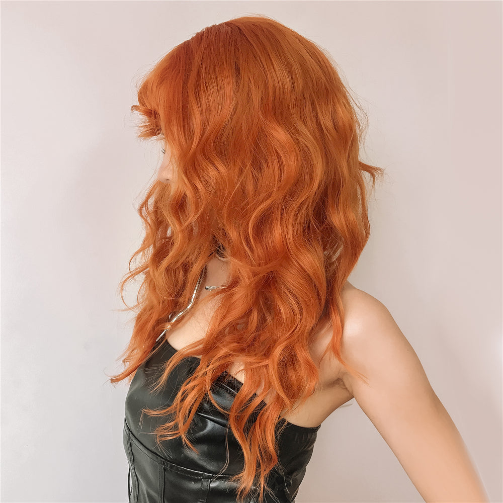 Long Curly Hair Wig With Bangs