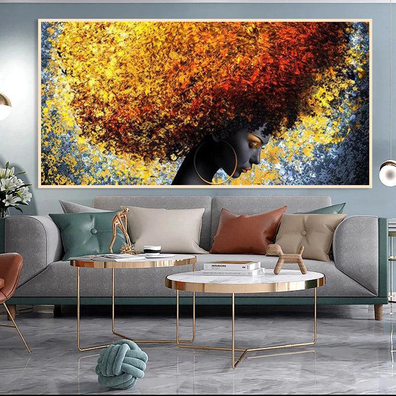 African Queen Canvas Wall Art - Modern Home Decor Poster