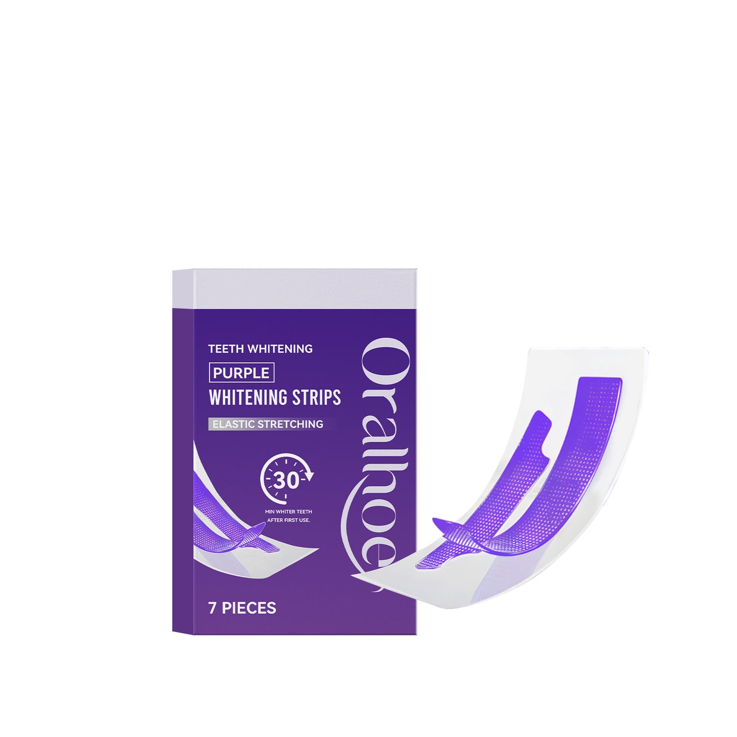 Purple Tooth Stain Remover Patches - 7 Pieces Dental Care