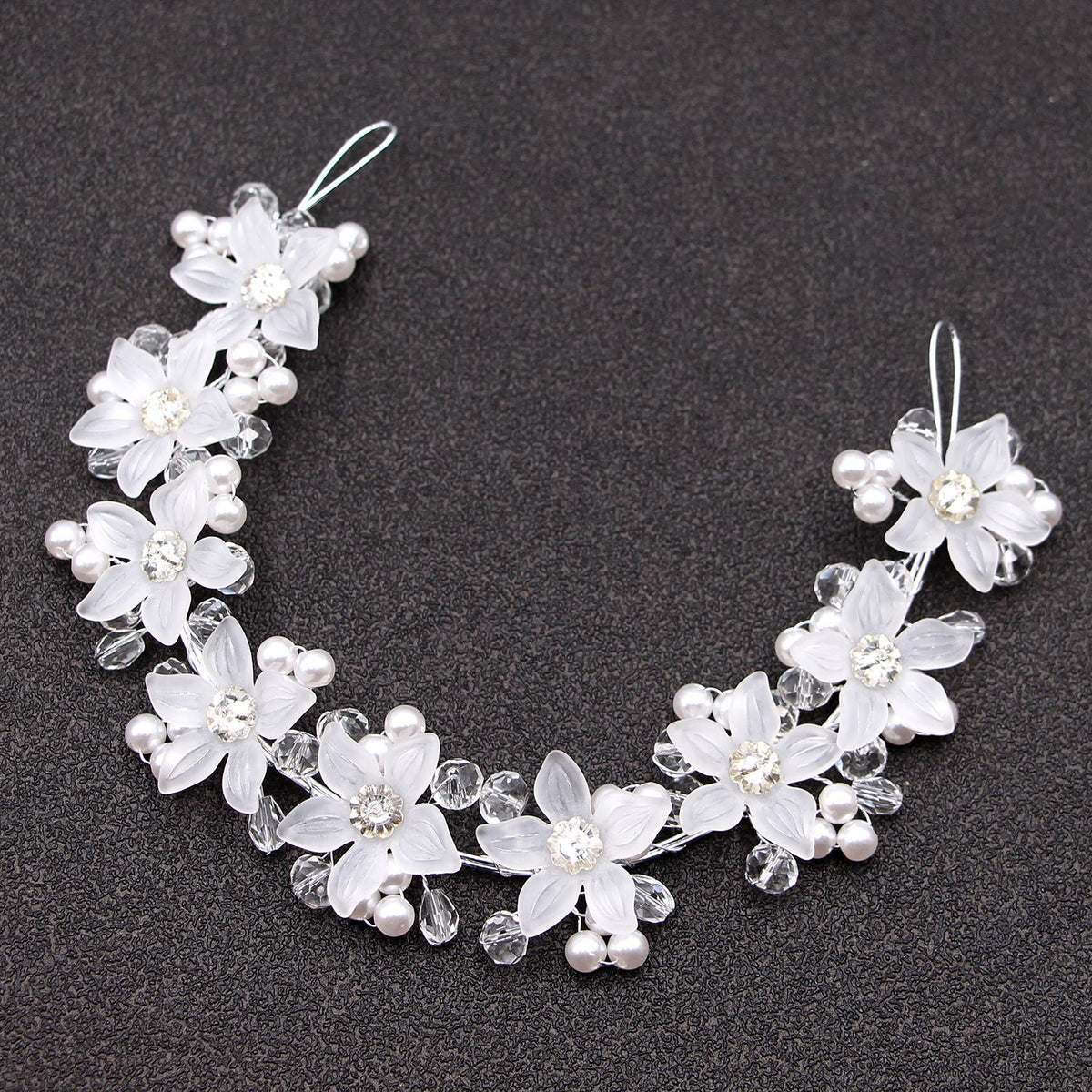 Bridal Pearl & Diamond Hair Band - Multiple Colors