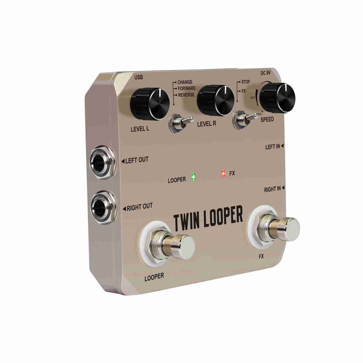 Guitar Looper Pedal With 2 Footswitch 11 Playback Types 10-Minute