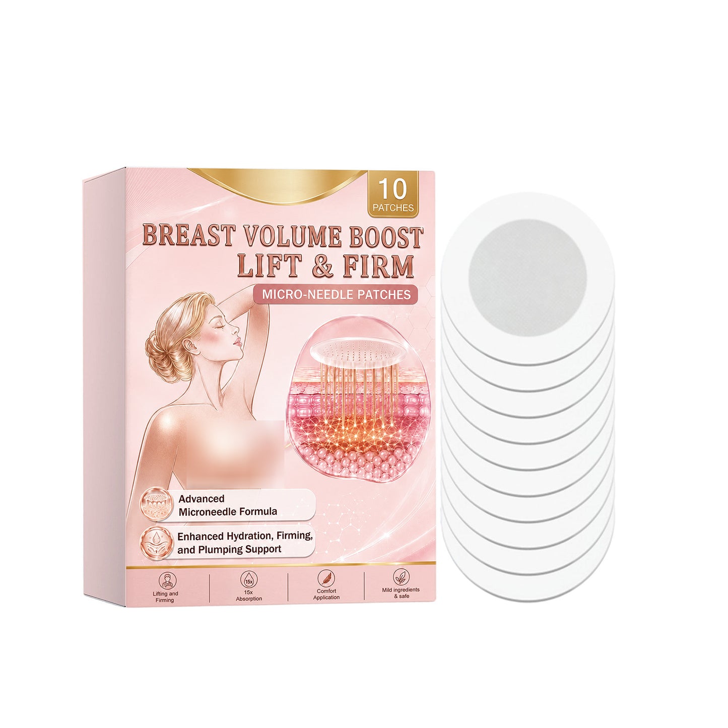 Microneedle Face Patch for Anti-Aging Skin Care - 10 Patches