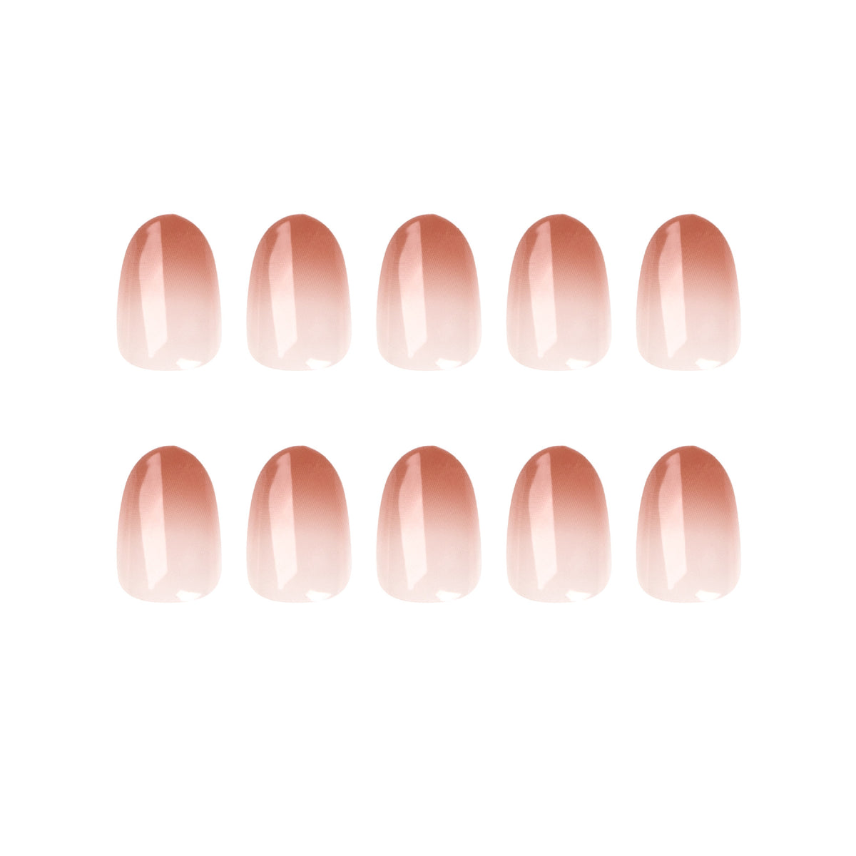 Color Gradient Nail Stickers - Removable Fake Nail Tips for Ladies, 24 Nails