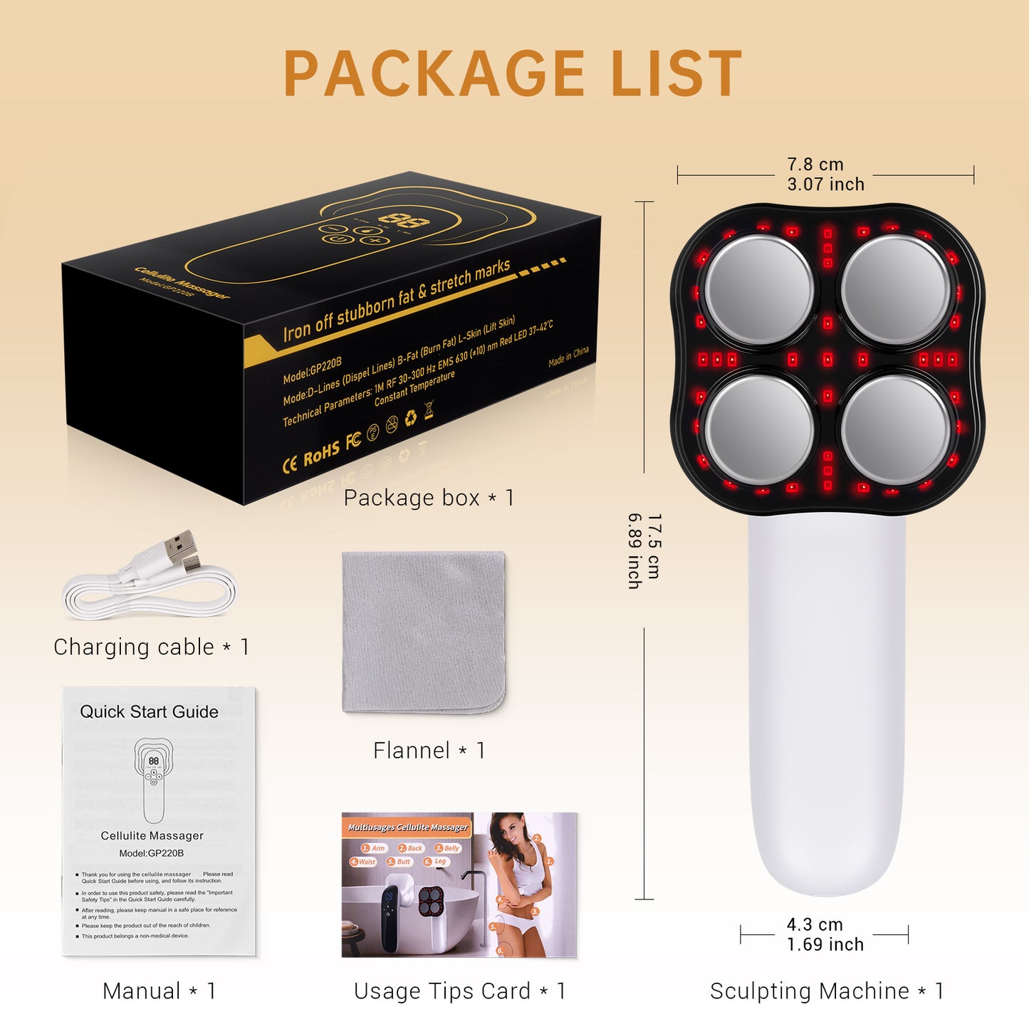 Cellulite Massager for Body Fat Reduction - Personal Care Appliance