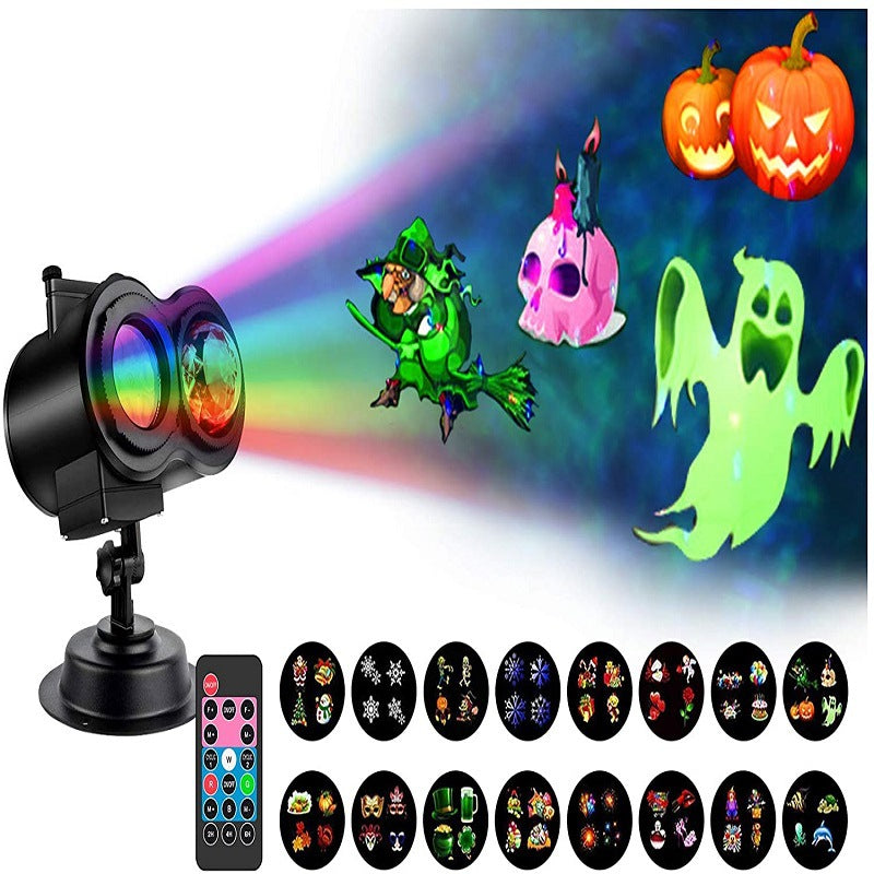 Halloween Snowflake LED Stage Light Waterproof RGBW Projector