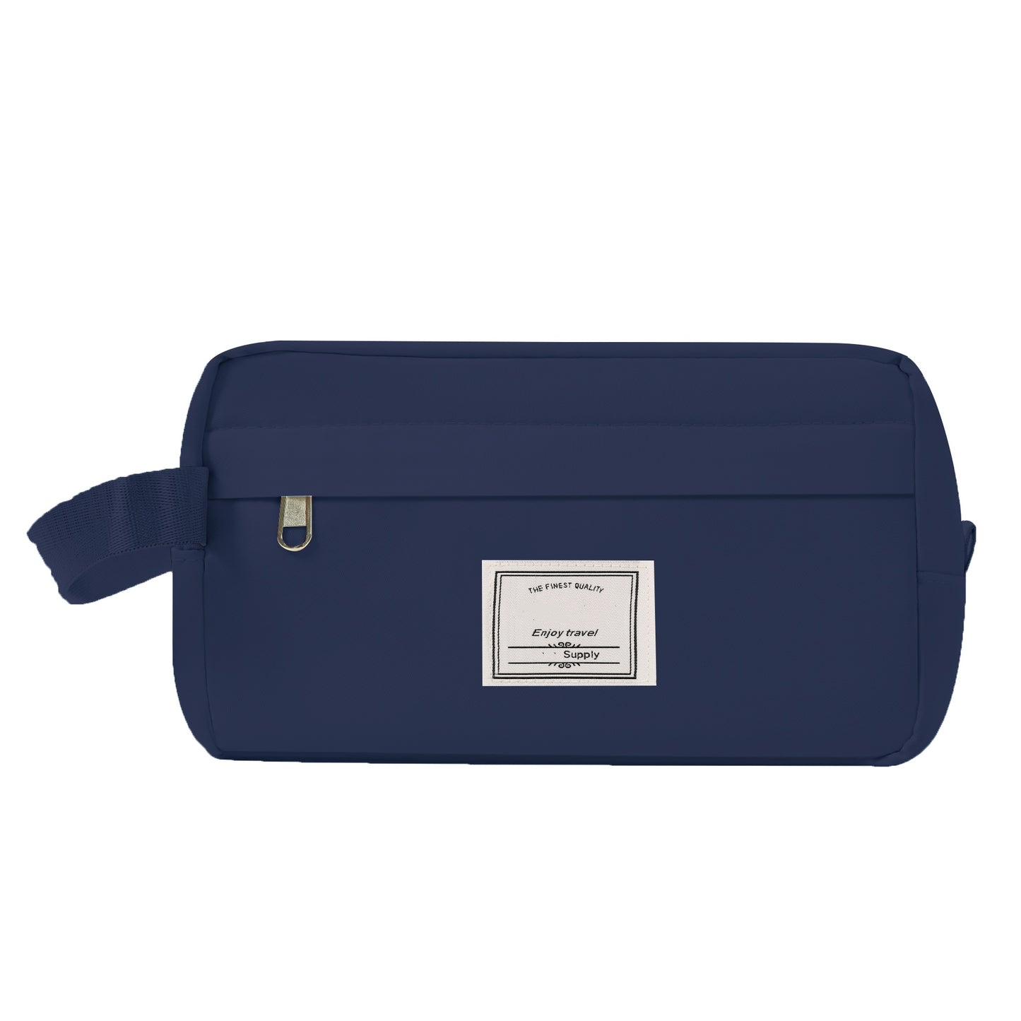 24-Inch Checked Suitcase Set with Travel Duffel & Toiletry Bag - Navy