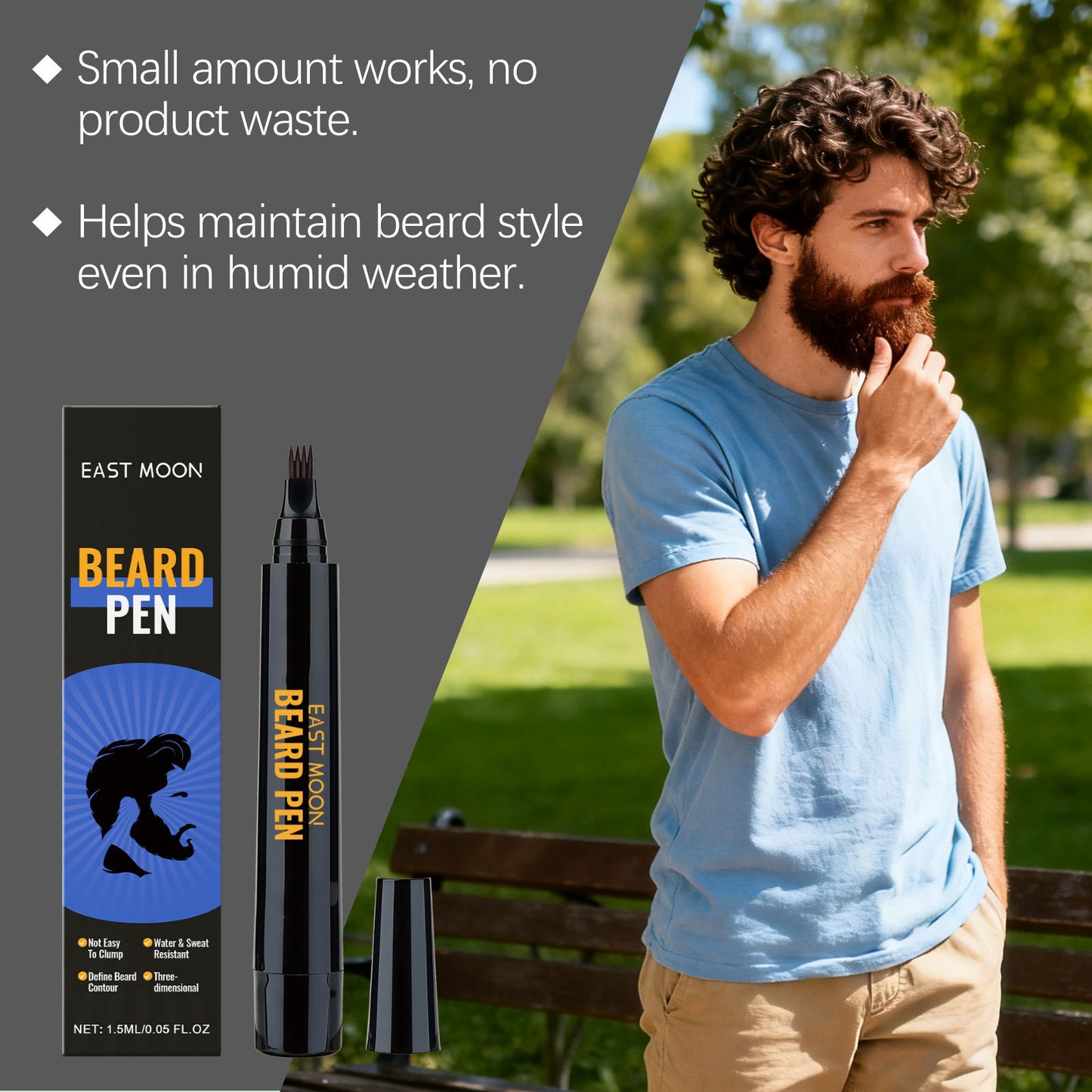Men's Natural Beard Shaping Pen 1.5ml Grooming Tool
