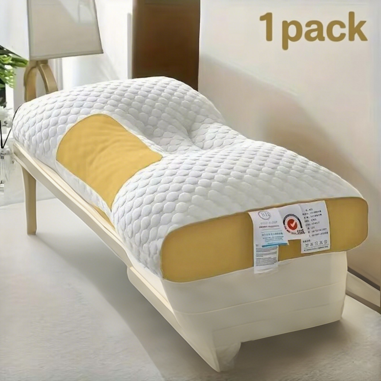 3D Knitted Cotton Massage Pillow - Soft Comfort for Naps