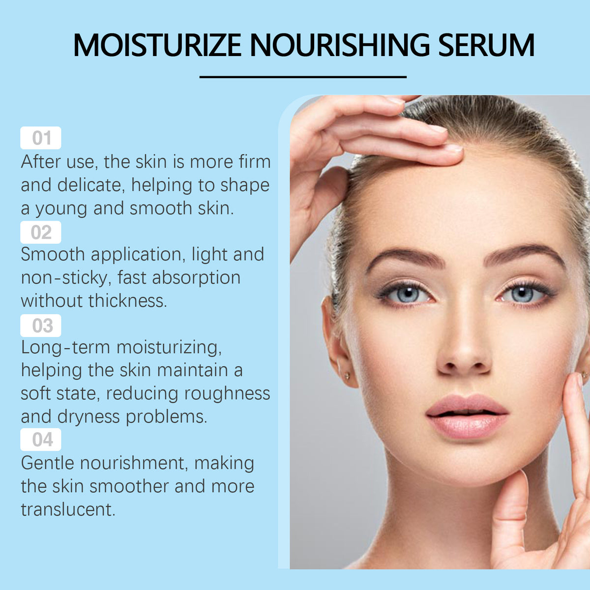 Hyaluronic Acid Hydrating Facial Solution 30ml Gentle Nourishing Serum