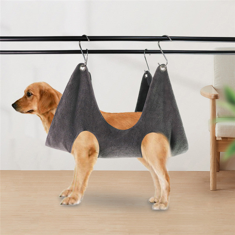 Pet Grooming Hammock for Small and Medium Dogs & Cats - Thickened Flannel Pet Bed