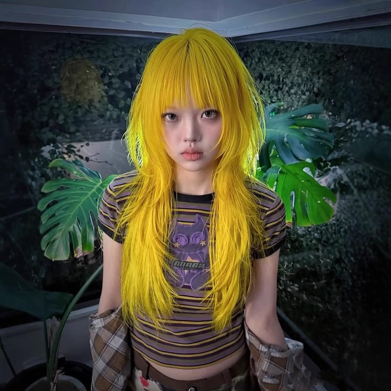 High-Temperature Resistant Synthetic Wig - Long Straight Full Head Hair, All Face Shapes