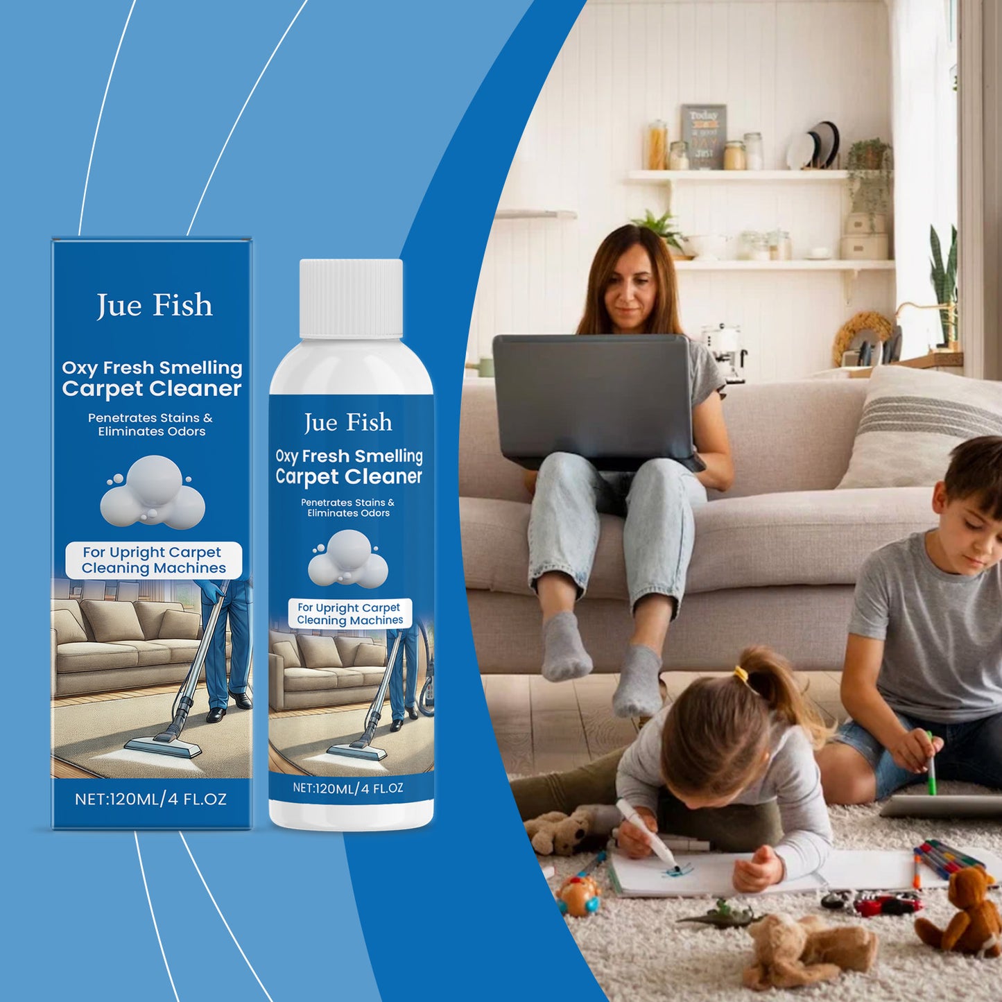 Carpet Cleaner 120ml Box - Household Cleaning Solution