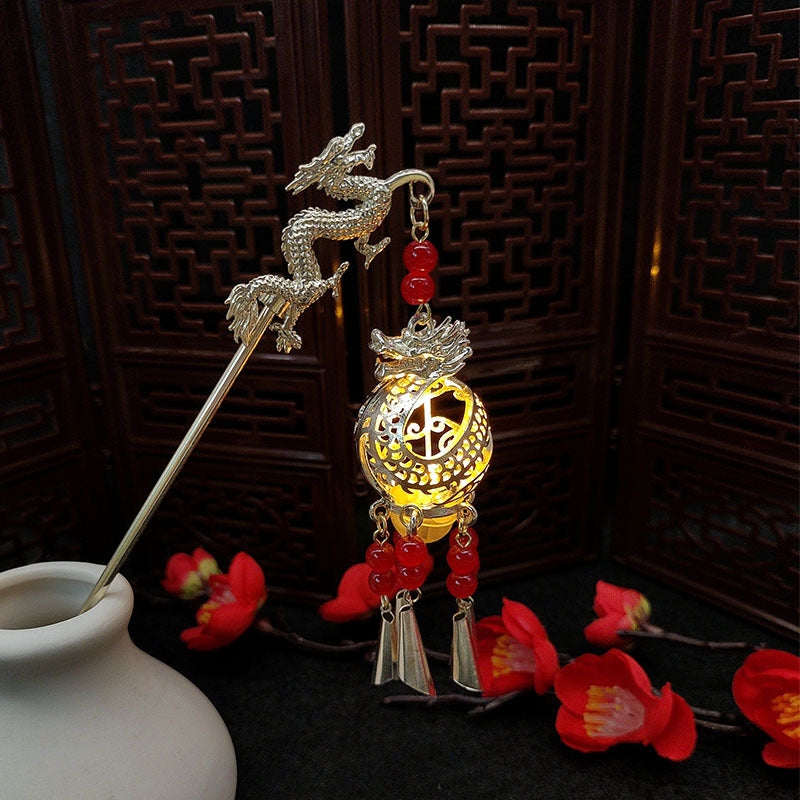 Dragon Hairpin Pearl Style - Retro Alloy Hair Accessory