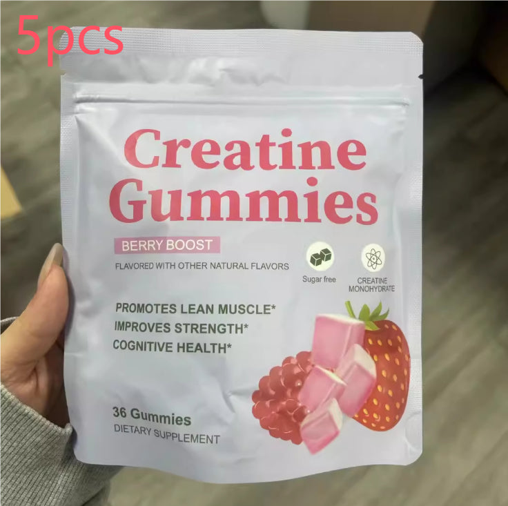 Creatine Gummies - Energy Support, Vitamin B, Fish Oil & Glutathione - Multiple Quantities