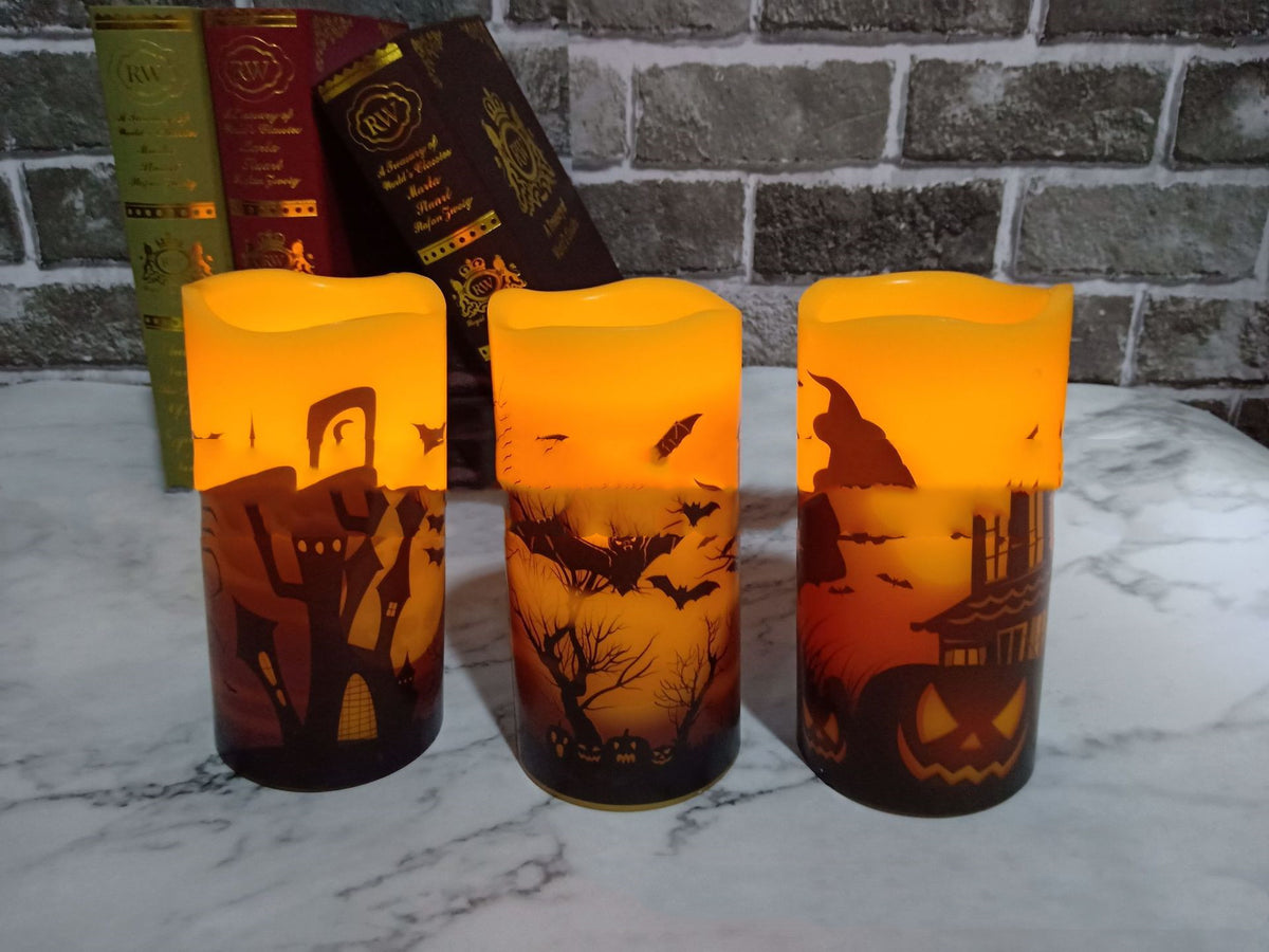 Cross-Border Halloween Wave Muzzle Candle 3-Pack - Home Fragrance Decor