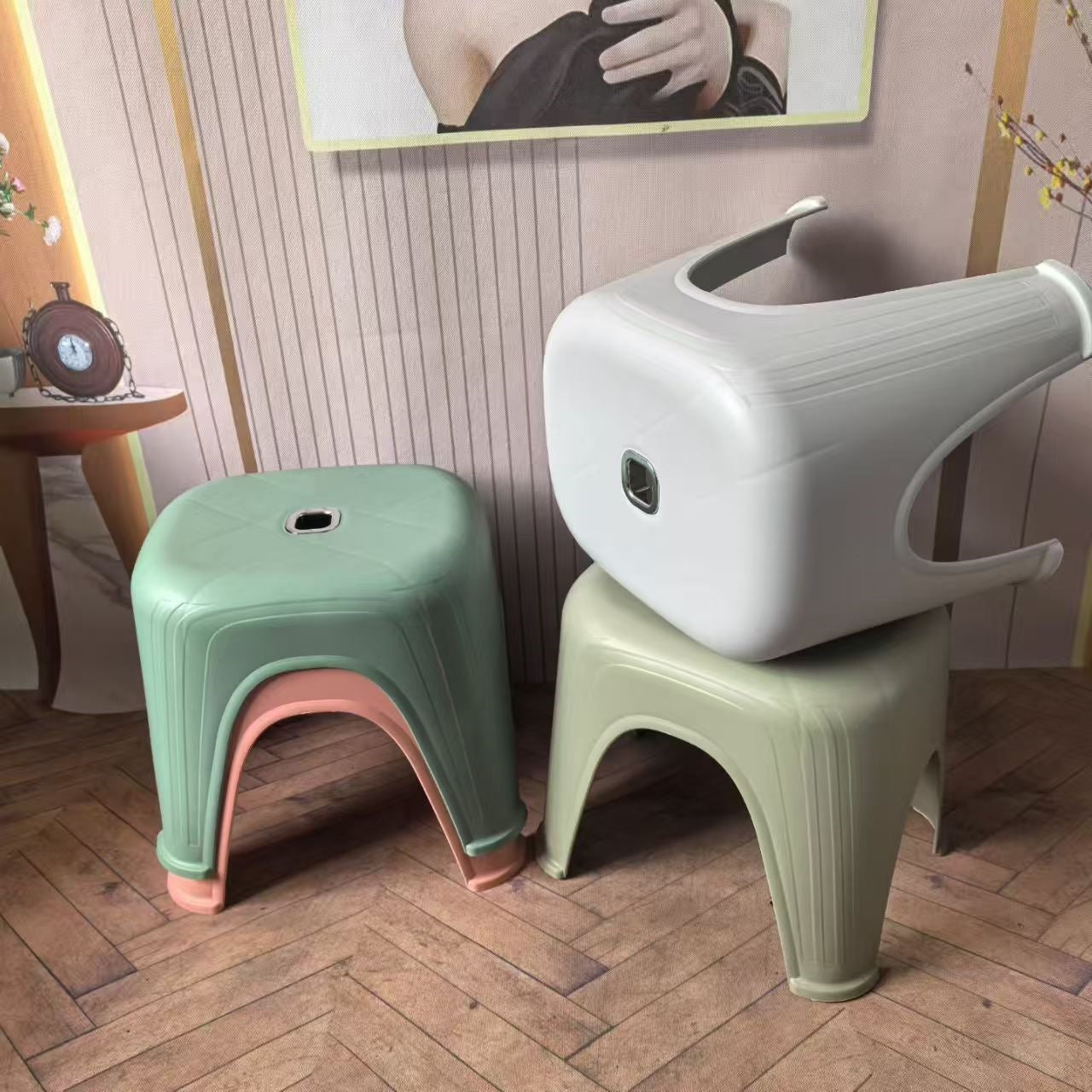 Bathroom Stool - Random Color, PP Material, 1 Piece