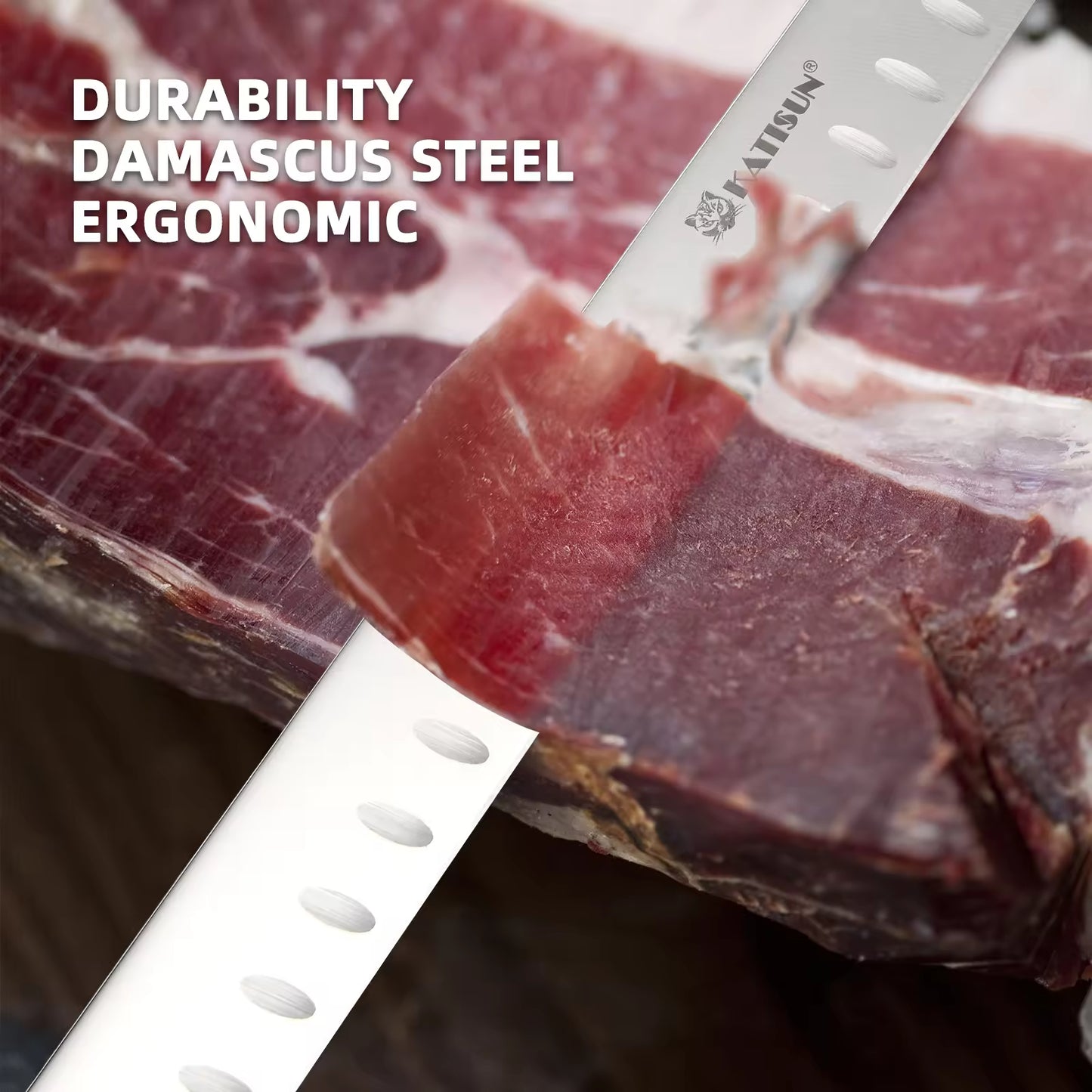 10-Inch Carbon Steel Chef Knife - Triple Rivet Handle